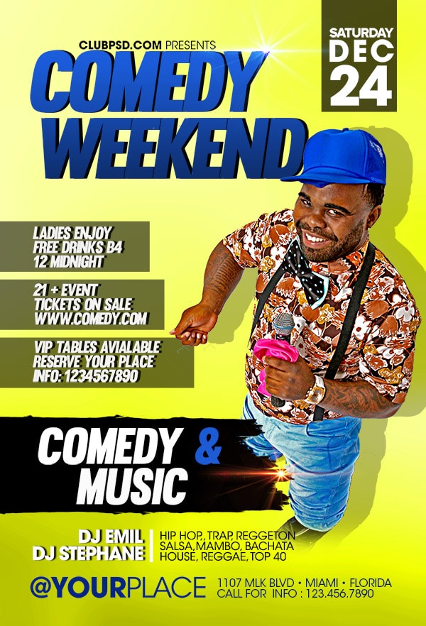 Comedy Weekend comedy weekend Event flyers