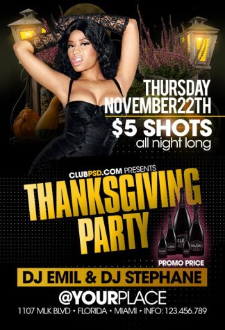 Thanksgiving Day Party thanksgiving day party Seasonal flyers