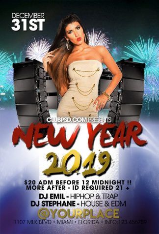 New Year White new year white Seasonal flyers