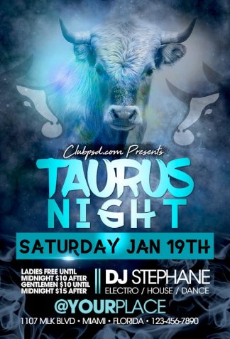 Taurus taurus Event flyers
