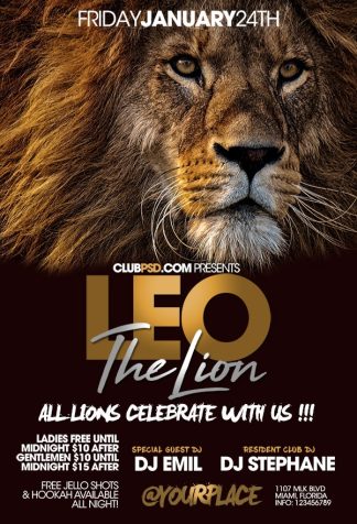 The Lion the lion Event flyers