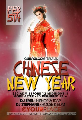 Chinese Party chinese party Community flyers