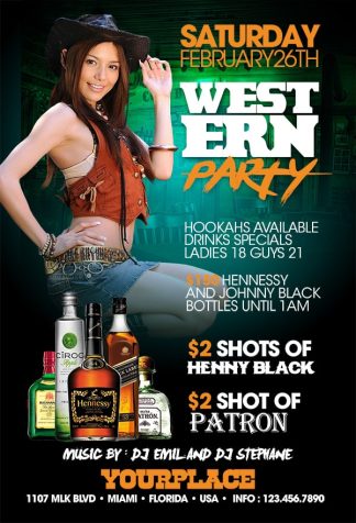 Sexy Western sexy western Event flyers