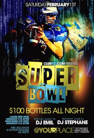 Super Bowl Game super bowl game Event flyers