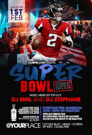 Super Bowl Live super bowl live Event flyers