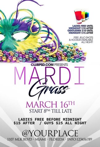 Mardi Gras Weekend mardi gras weekend Seasonal flyers