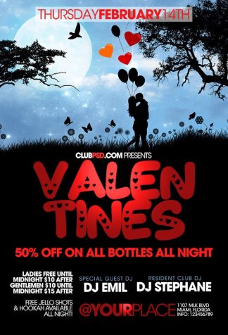 Valentines Love Party valentines love party Seasonal flyers