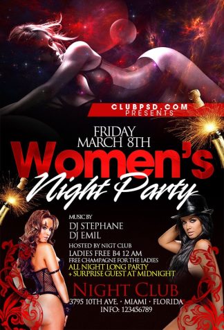 Womens Night Party womens night party Event flyers