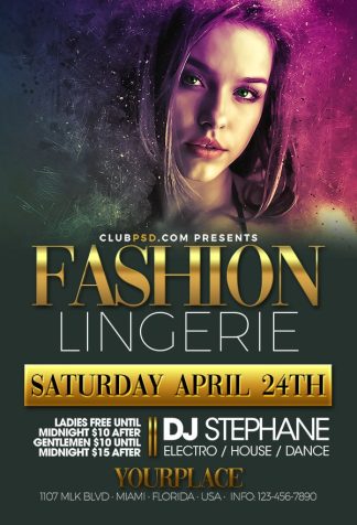 Fashion Lingerie fashion lingerie Event flyers