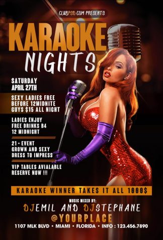 Hot Karaoke Nigths hot karaoke nigths Event flyers