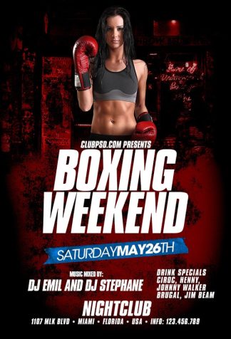 Boxing Weekend boxing weekend Event flyers
