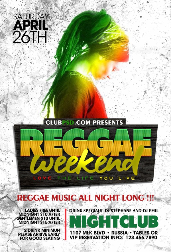 Reggae Weekend reggae weekend Music flyers