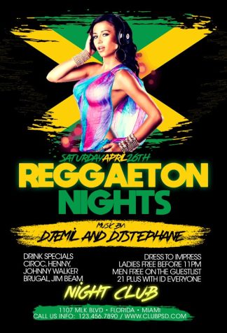 Reggaeton Party Night reggaeton party night Music flyers