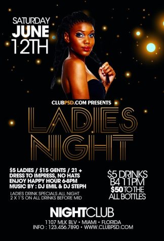 Ladies Black Night ladies black night Event flyers