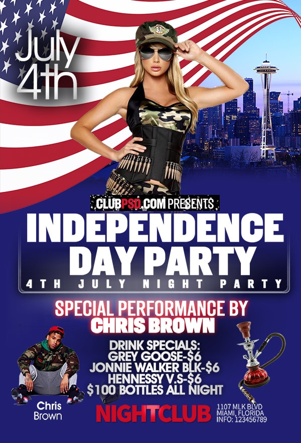 Independence Day Party independence day party Seasonal flyers