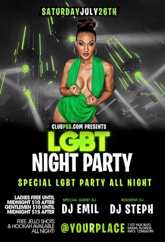 Lgbt Night Party lgbt night party Comunity flyers