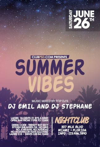 Summer Night Vibes summer night vibes Seasonal flyers