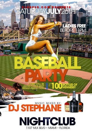 Sexy Baseball Party sexy baseball party Event flyers