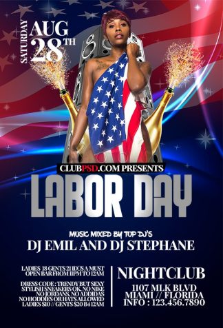 Labor Day Party Night labor day party night Seasonal flyers