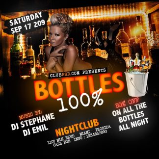 Bottles Night bottles night Event flyers