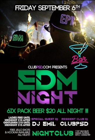 Edm Music Night edm music night Music flyers