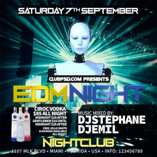 Edm Robo Night edm robo night Music flyers