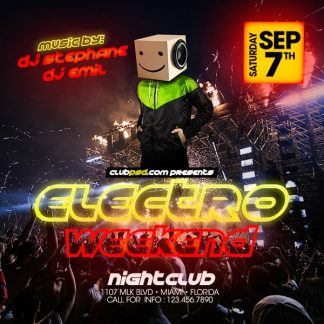 Electro Weekend electro weekend Music flyers