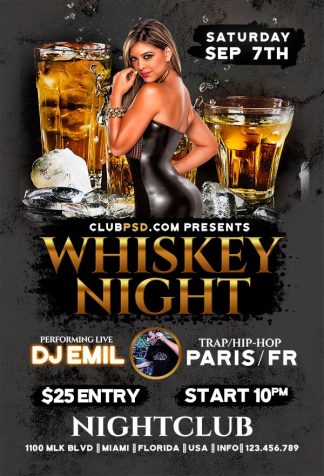 Whiskey Night whiskey night Event flyers