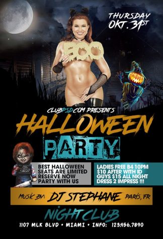 Halloween Party Girls halloween party girls Seasonal flyers