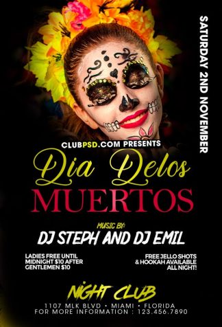 Muertos Dia Party muertos dia party Seasonal flyers