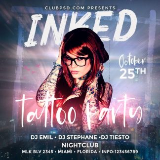 Tattoo Girls Party tattoo girls party Event flyers