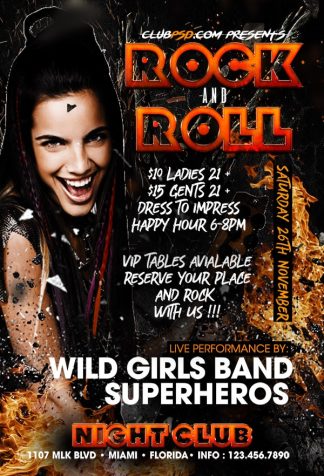Rock And Roll Night rock and roll night Music flyers