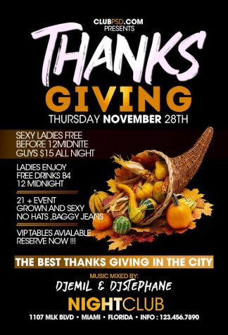 Thanks Giving thanks giving Seasonal flyers