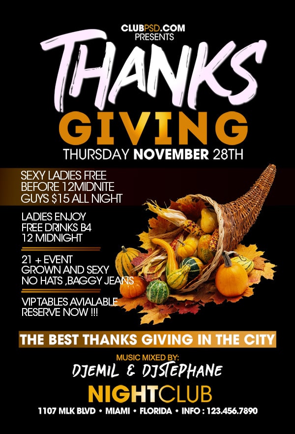 Thanks Giving thanks giving Seasonal flyers