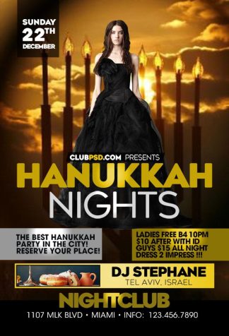 Hanukkah Night hanukkah night Community flyers