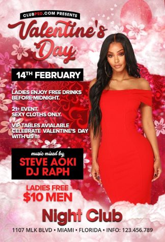 Valentines Nightclub Party valentines nightclub party Seasonal flyers