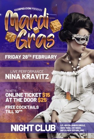 Mardi Gras Event Party mardi gras event party Seasonal flyers