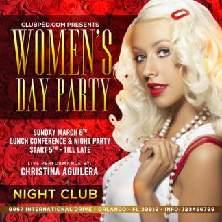Womens Day Nightclub Party womens day nightclub party Event flyers