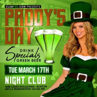 Paddys Day Party Flyer paddys day party flyer Seasonal flyers