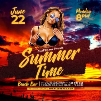 Summer Time Party Flyer summer time party flyer Seasonal flyers