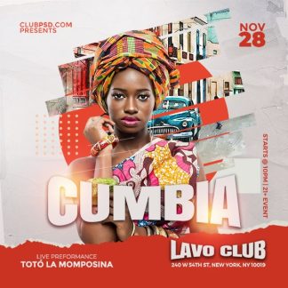 Cumbia Latino Nightclub Party cumbia latino nightclub party Seasonal flyers