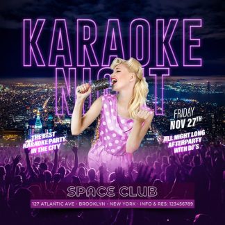 Nightclub Karaoke Party nightclub karaoke party Event flyers