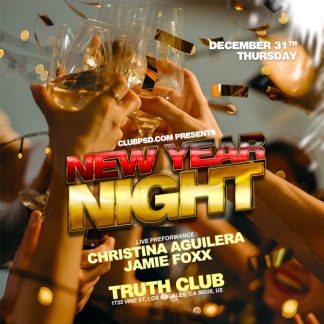 Happy New Year Nightclub Party happy new year nightclub party Seasonal flyers