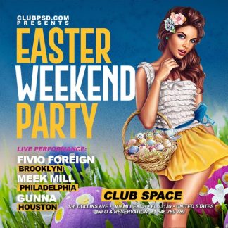 Easter Nightclub Party easter nightclub party Seasonal flyers