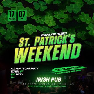 St Patrick Nightclub Party st patrick nightclub party Seasonal flyers
