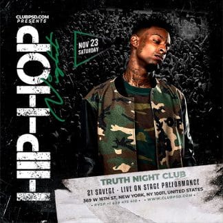 Hip Hop Night Party hip hop night party Music flyers