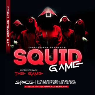 Squid Game Night squid game night Event flyers