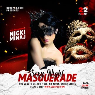 Hot Masquerade Nightclub Party hot masquerade nightclub party Event flyers