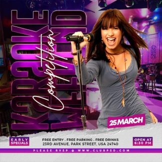 Karaoke Nightclub Party Time karaoke nightclub party time Event flyers