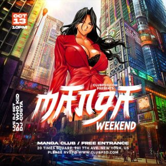Manga Weekend Party manga weekend party Event flyers